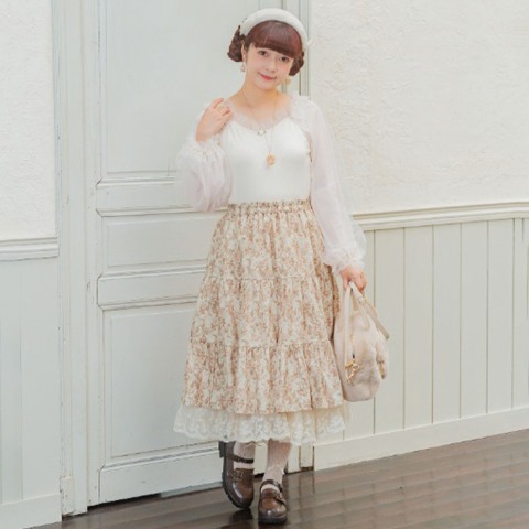 レディース　袖シアーフリルプルオーバー(青木美沙子)