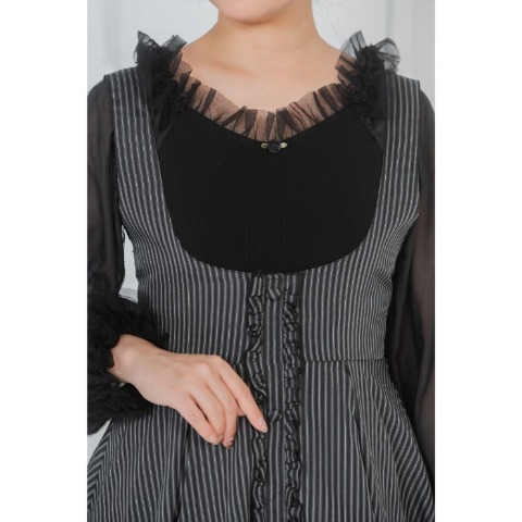 レディース　袖シアーフリルプルオーバー(青木美沙子)