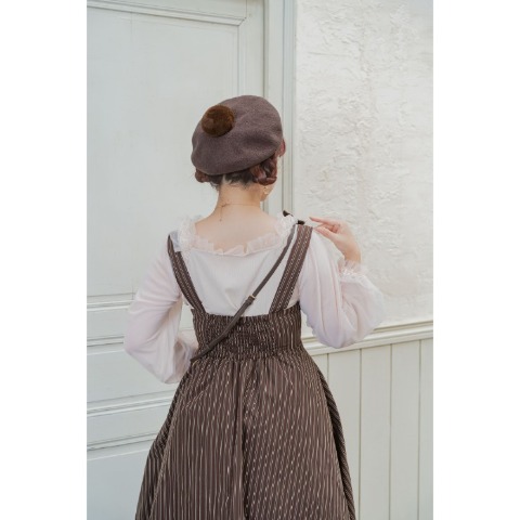 レディース　袖シアーフリルプルオーバー(青木美沙子)