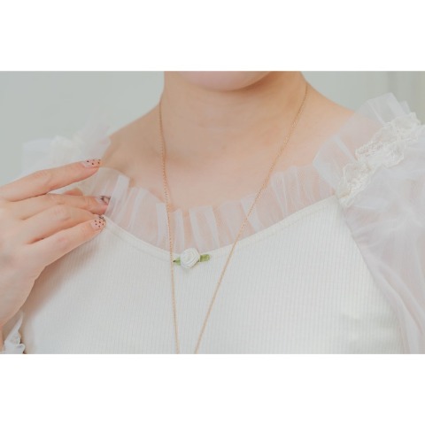 レディース　袖シアーフリルプルオーバー(青木美沙子)