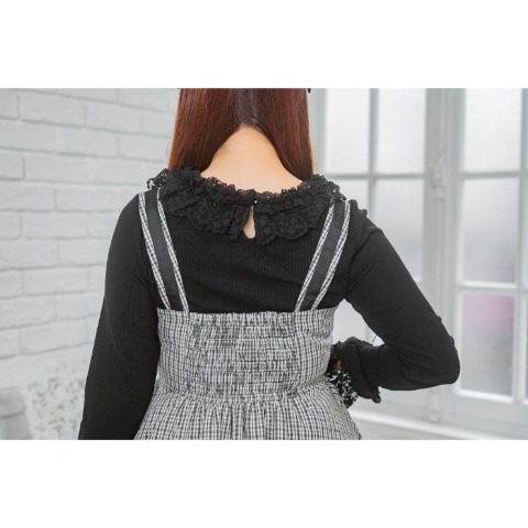 レディース　レースフリルプルオーバー(青木美沙子)