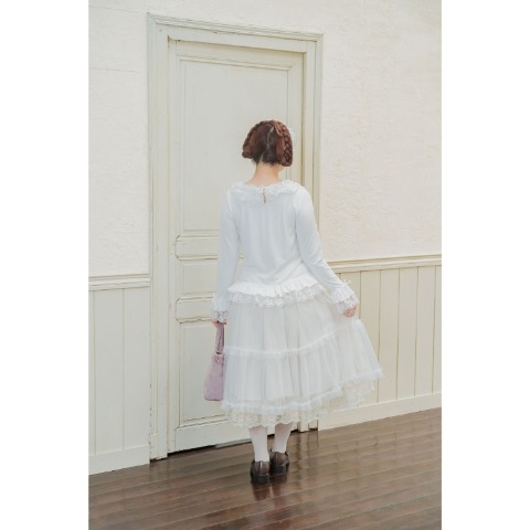 レディース　レースフリルプルオーバー(青木美沙子)