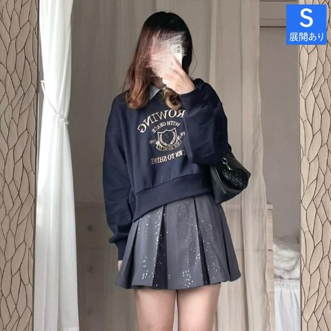 レディース　襟付きロゴ刺繍プルオーバー（ERIKA）