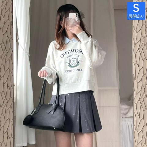 レディース　襟付きロゴ刺繍プルオーバー（ERIKA）