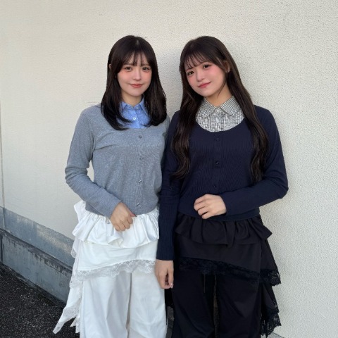 レディース　シャツ襟レイヤードプルオーバー（桃華姉妹）