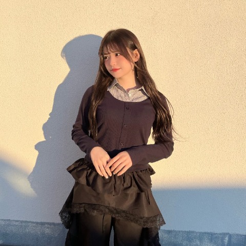 レディース　シャツ襟レイヤードプルオーバー（桃華姉妹）