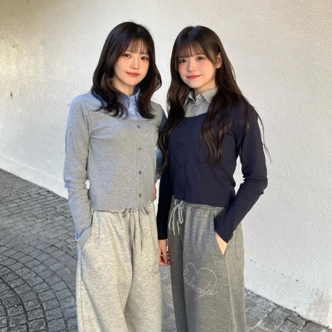レディース　シャツ襟レイヤードプルオーバー（桃華姉妹）