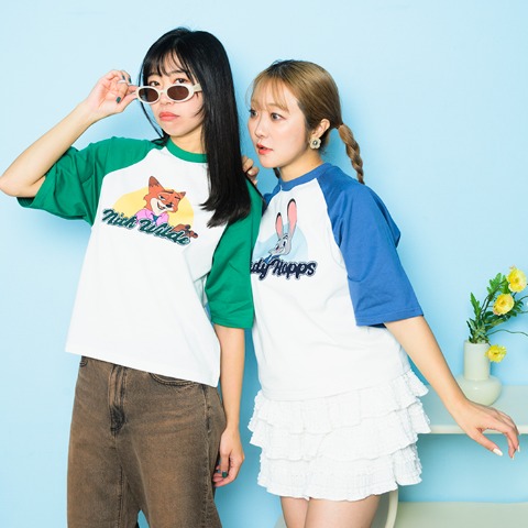 レディース　カラーＴシャツ（中島姉妹/Disney）