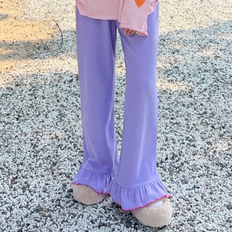レディース　配色メローフリルパンツ（ayano）