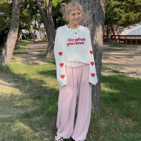 レディース　フリルスウェットパンツ（ayano）