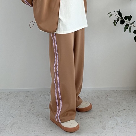 レディース　花柄サイドラインカラーパンツ（ayano）