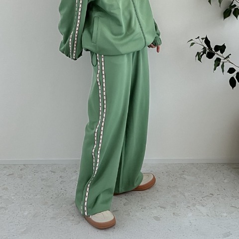 レディース　花柄サイドラインカラーパンツ（ayano）