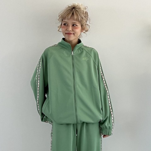 レディース　花柄ラインカラートラックジャケット（ayano）