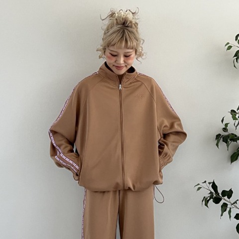 レディース　花柄ラインカラートラックジャケット（ayano）