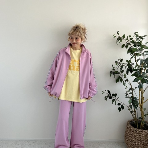 レディース　花柄ラインカラートラックジャケット（ayano）