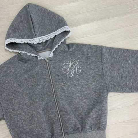 レディース　フードレースダンボールパーカ（桃華姉妹）