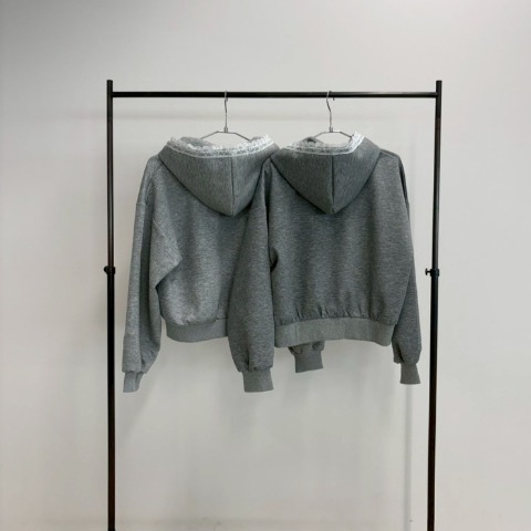 レディース　フードレースダンボールパーカ（桃華姉妹）