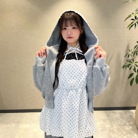 レディース　フードレースダンボールパーカ（桃華姉妹）