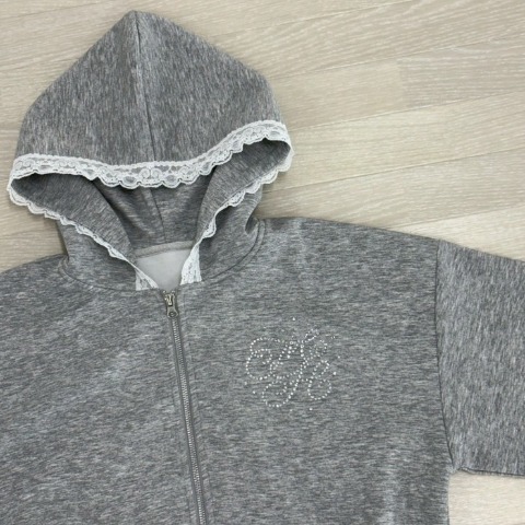 レディース　フードレースダンボールパーカ（桃華姉妹）