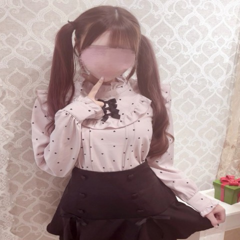 レディース　ヨークフリルハート柄ブラウス（もえにゃ）