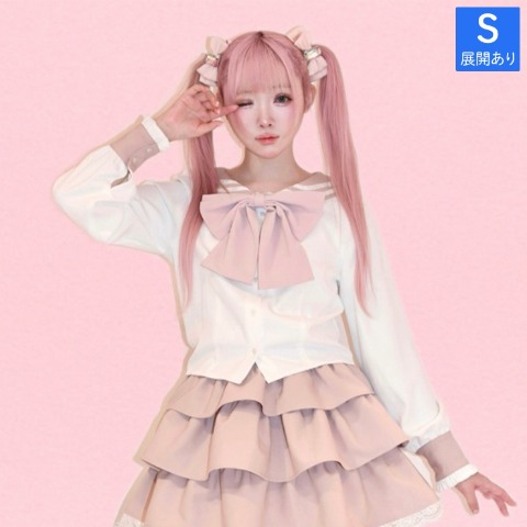 レディース　セーラー襟レースジャケット（桃饅頭ちゃん）