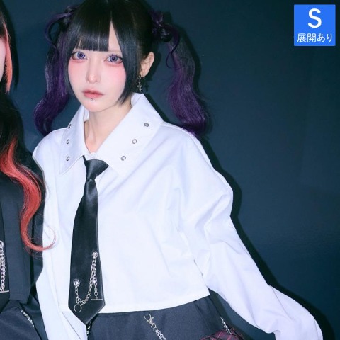 レディース　ネクタイ付きシャツジャケット（RaRaJaM）