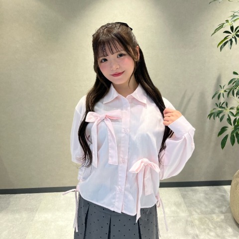 レディース　リボンシャツ（桃華姉妹）