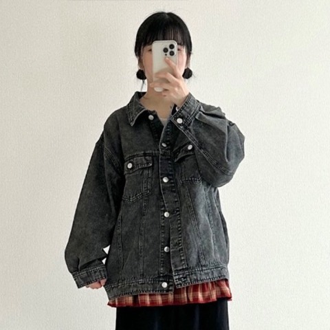 レディース　ブラックデニムGジャン（おさる）