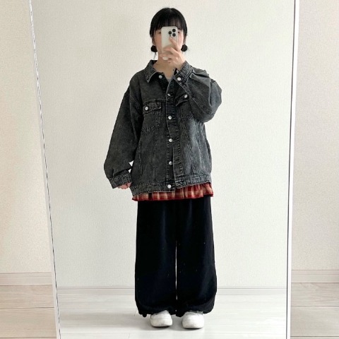 レディース　ブラックデニムGジャン（おさる）