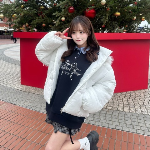 レディース　中綿フーディージャケット（さやぽん）