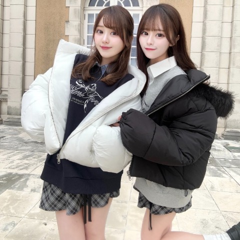 レディース　中綿フーディージャケット（さやぽん）