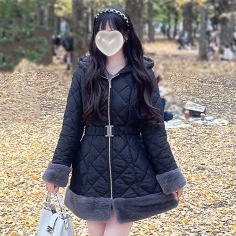 レディース　ダイヤキルト中綿コート（nako）