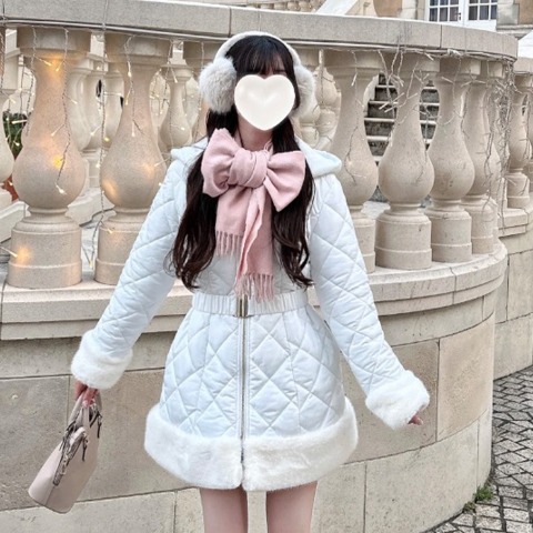 レディース　ダイヤキルト中綿コート（nako）