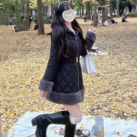 レディース　ダイヤキルト中綿コート（nako）