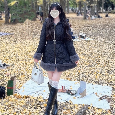 レディース　ダイヤキルト中綿コート（nako）