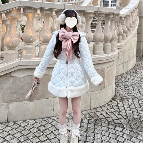 レディース　ダイヤキルト中綿コート（nako）