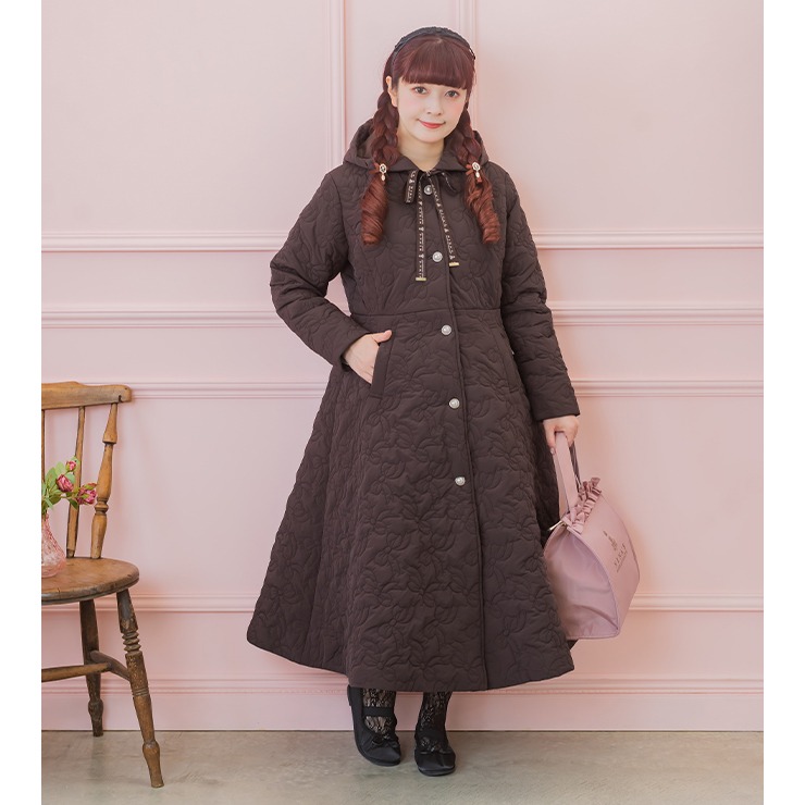 【正規品】Maria pipi ハートキルトコート 黒 青木美沙子 レディース コート(青木美沙子×ニナス) | しまむら | しまむらパーク