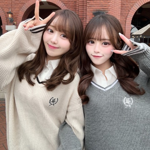 レディース　シャツ襟ニットプルオーバー（さやぽん）