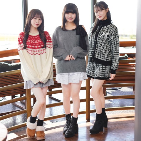 レディース　肩リボン付きニットプルオーバー（瞬間seju）