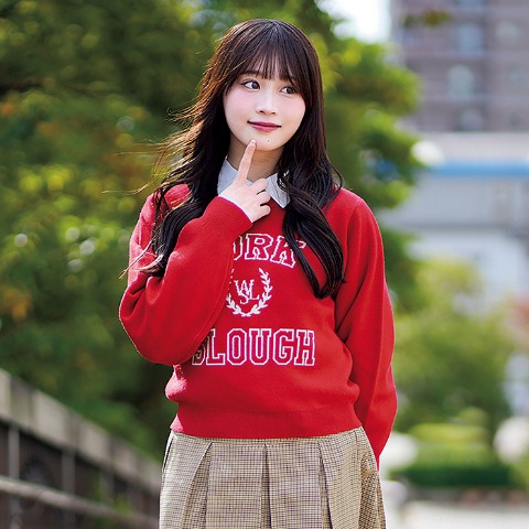 レディース　カレッジロゴニットプルオーバー（瞬間seju）