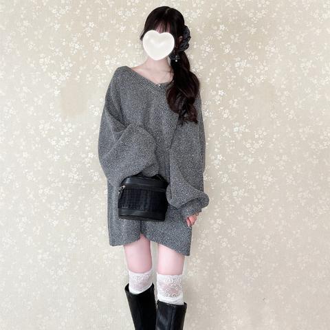 レディース　スパンコールニットプルオーバー（nako）