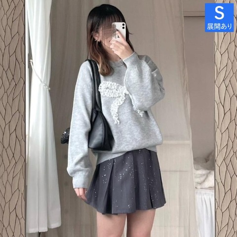 レディース　フロントレースニットプルオーバー（ERIKA）