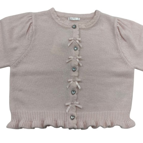 レディース　ハートビジューボタンニットカーディガン(眞白ありす)