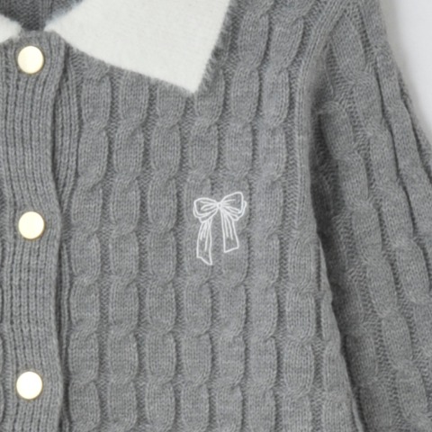 レディース　襟付きニットカーディガン（瞬間seju）