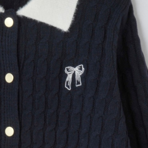 レディース　襟付きニットカーディガン（瞬間seju）