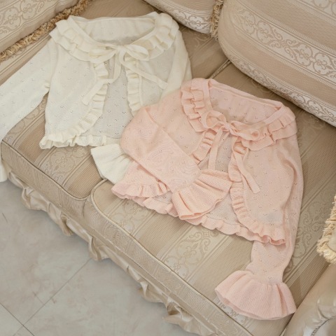 レディース　フリルニットボレロ（えりか）