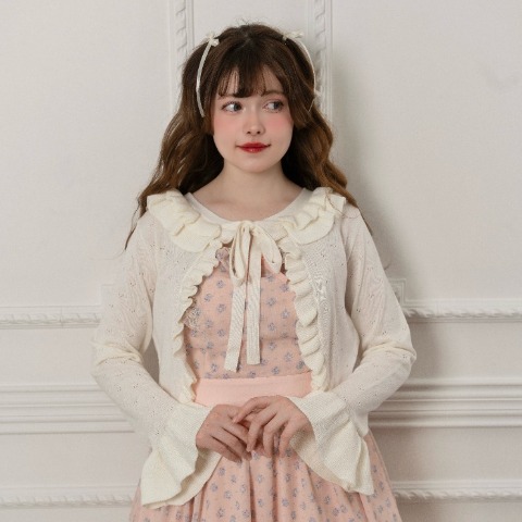 レディース　フリルニットボレロ（えりか）