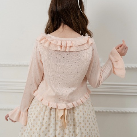 レディース　フリルニットボレロ（えりか）