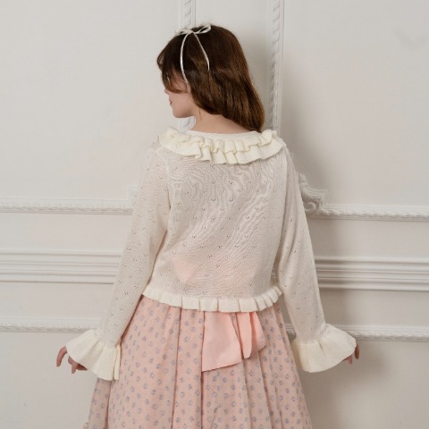 レディース　フリルニットボレロ（えりか）