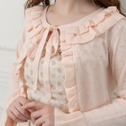 レディース　フリルニットボレロ（えりか）